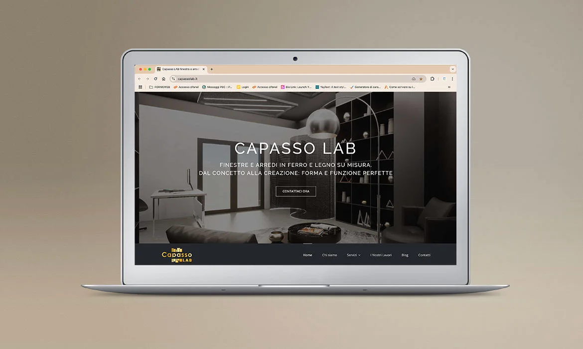 Sito web e branding Capasso LAB – infissi e arredi su misura