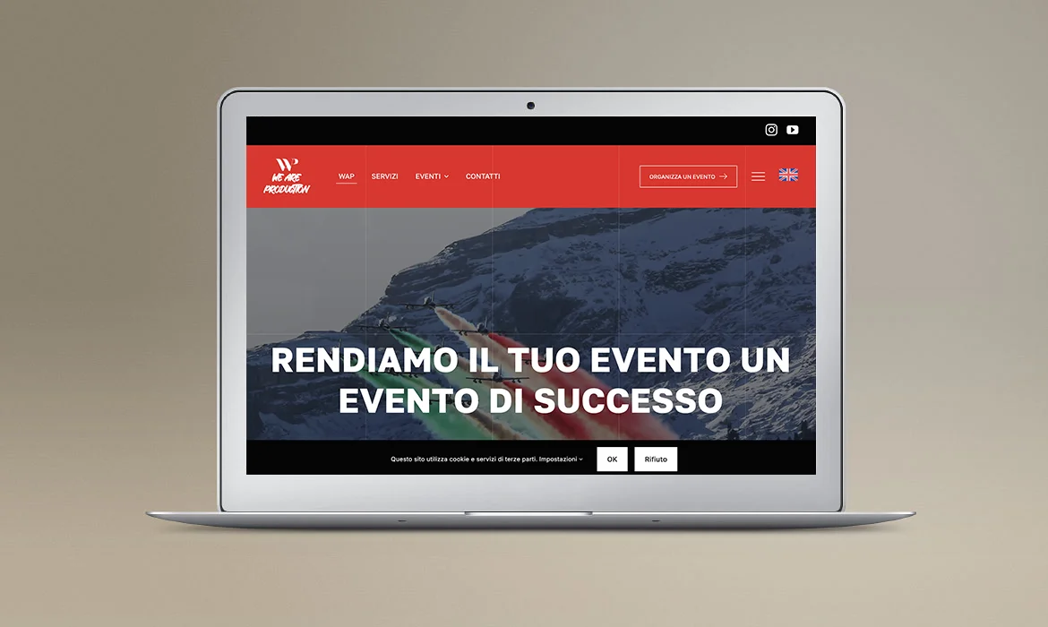 Sito web Wap We Are Production – produzione e comunicazione